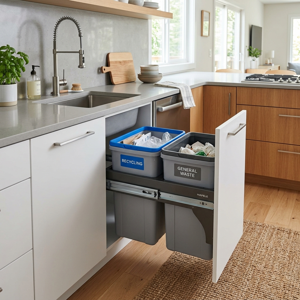 kitchen trash bins