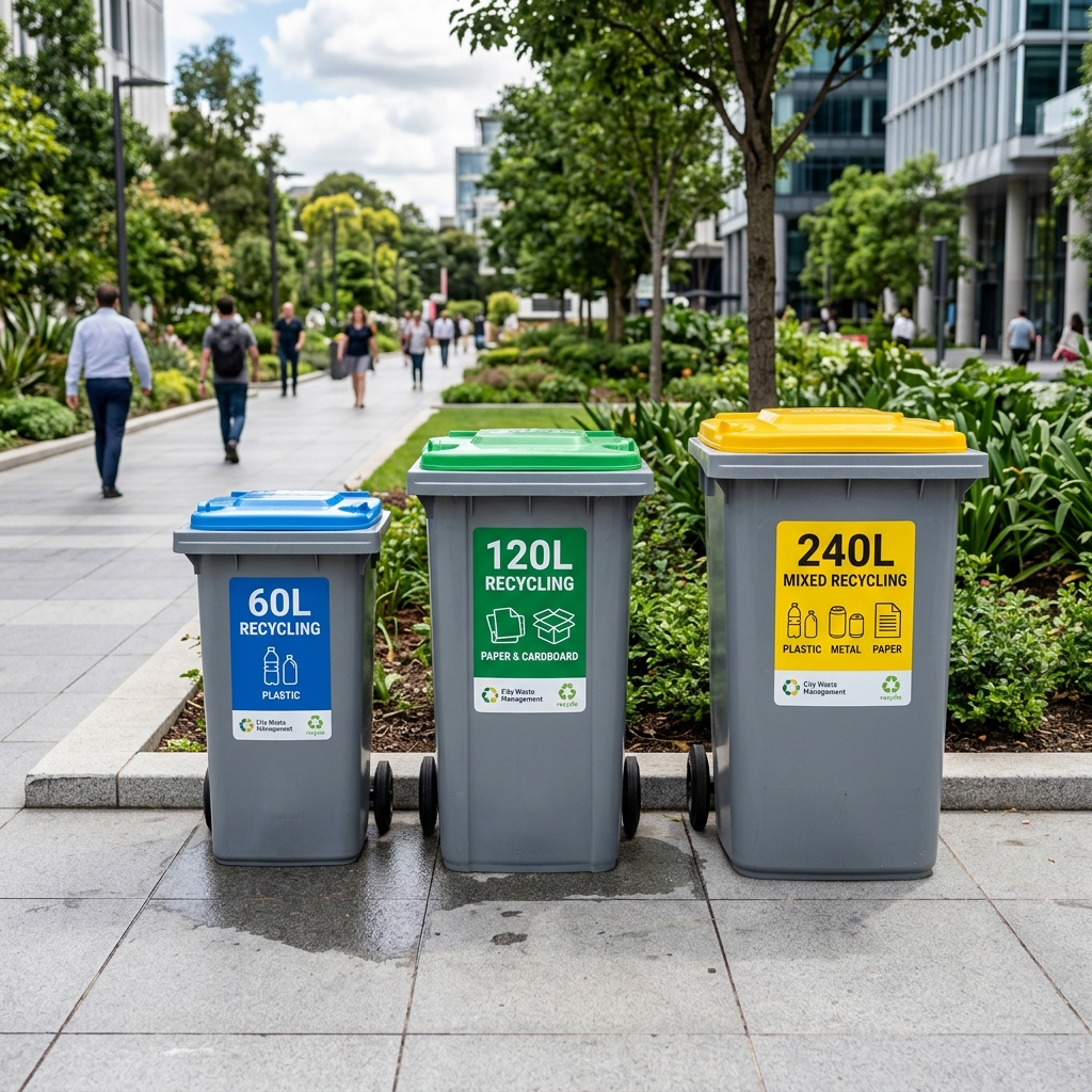 public trash can sizes